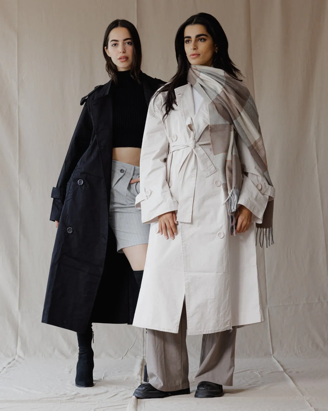Relax Fit Trench Coat Black