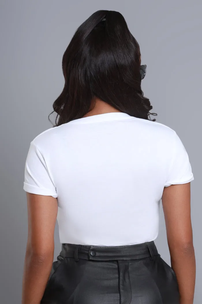 Scorpio Season Graphic Print T-Shirt - White/Black