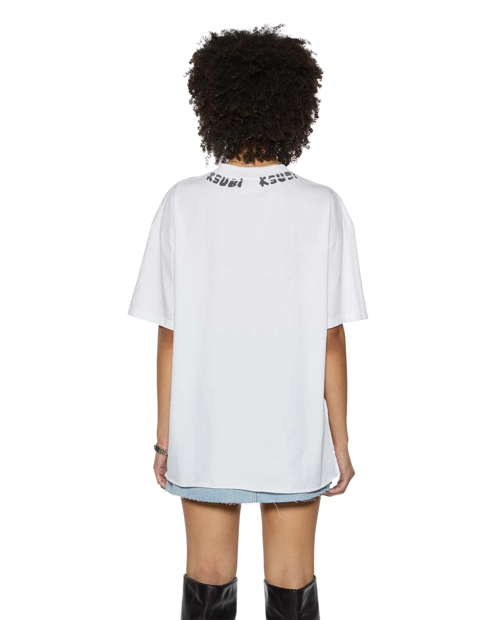 SCRAWL BOYFRIEND SS TEE VINTAGE WHITE