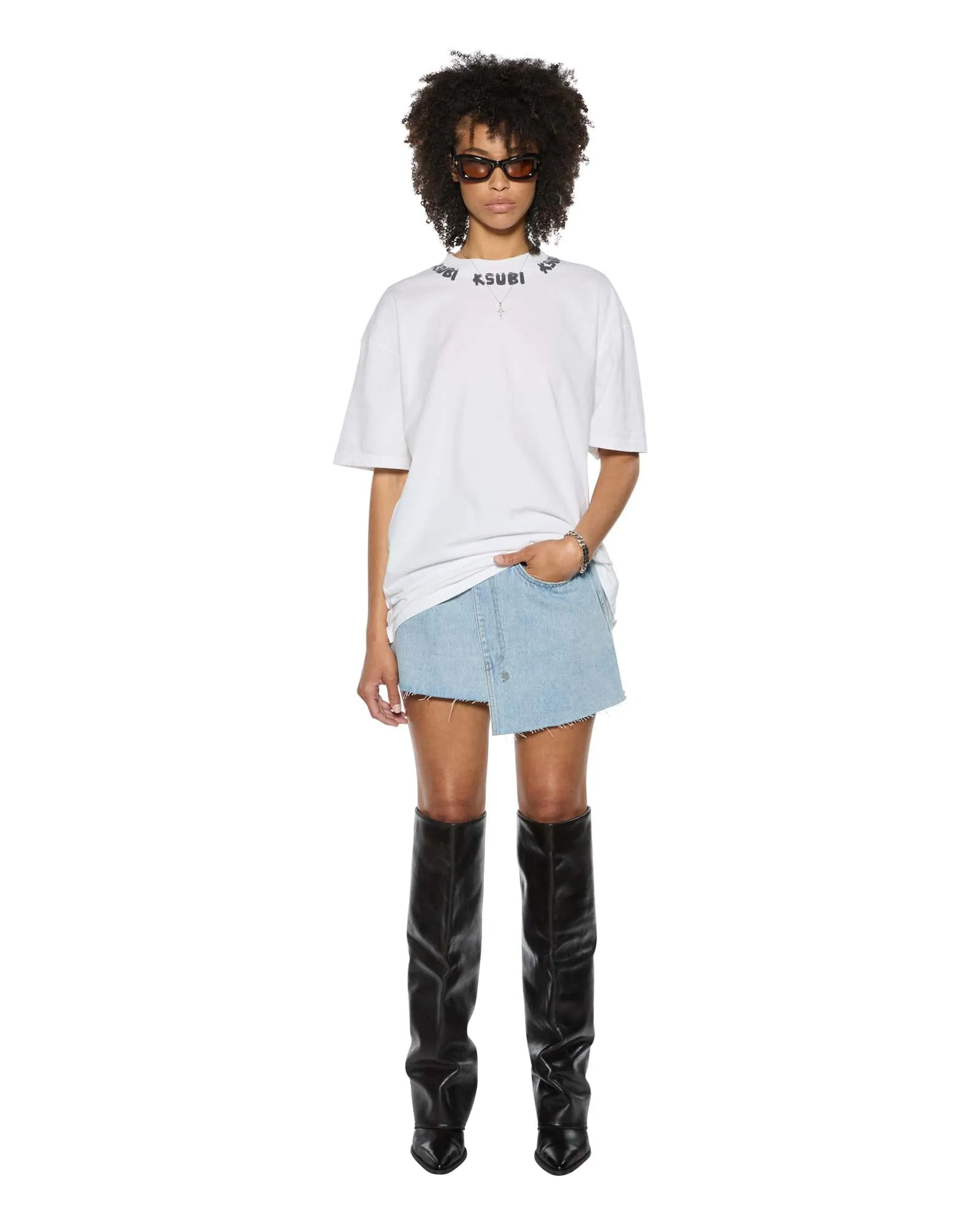 SCRAWL BOYFRIEND SS TEE VINTAGE WHITE