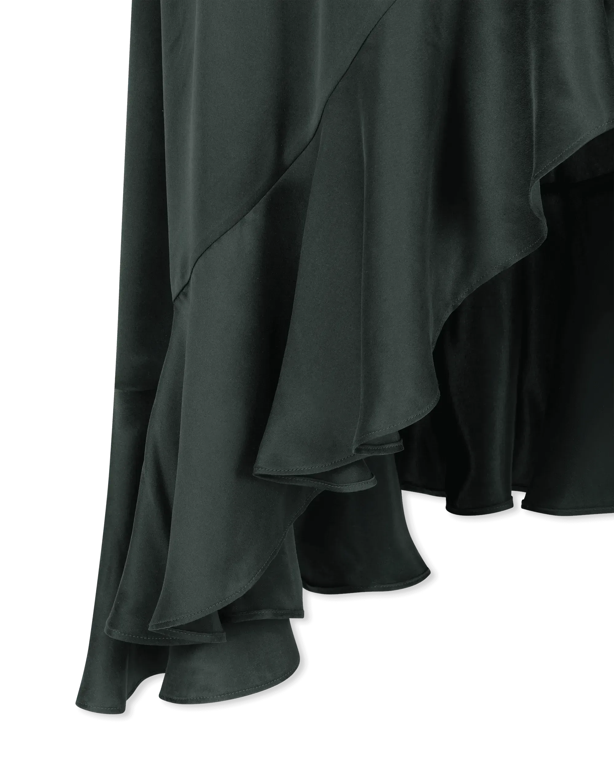 Silk Wrap Midi Dress