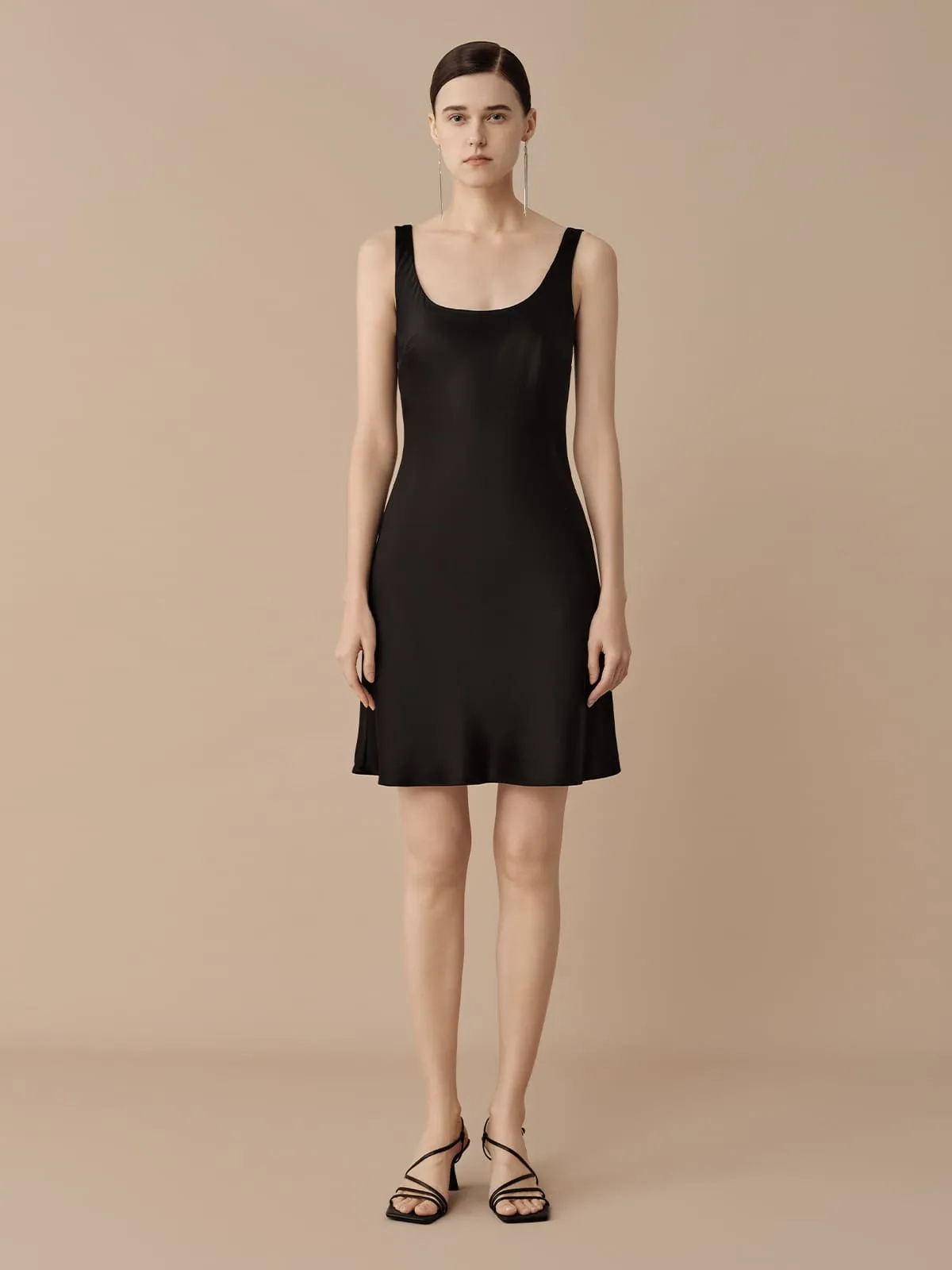 SILKINC Low Back Evening Mini Dress