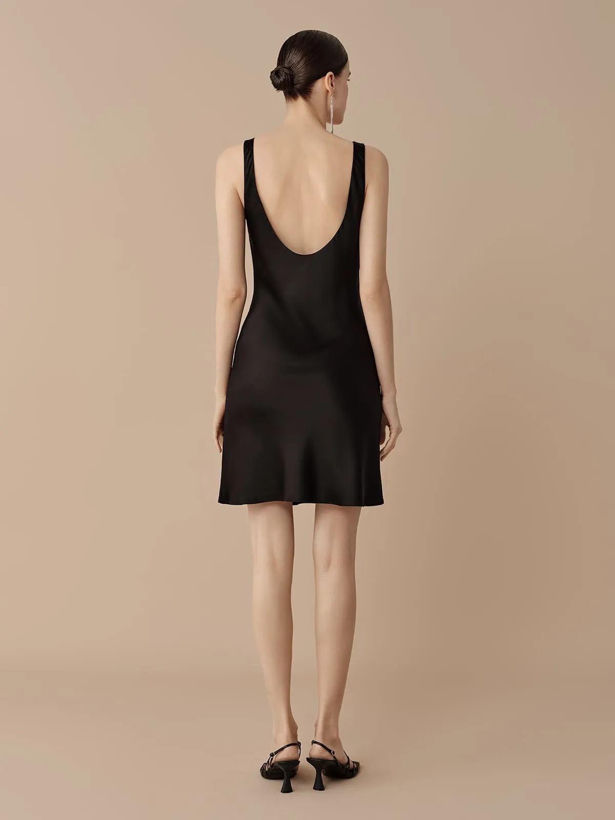 SILKINC Low Back Evening Mini Dress