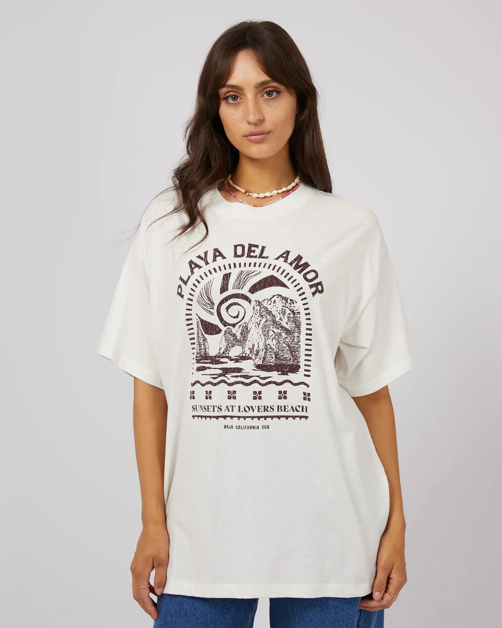 Solar Oversized Tee Vintage White
