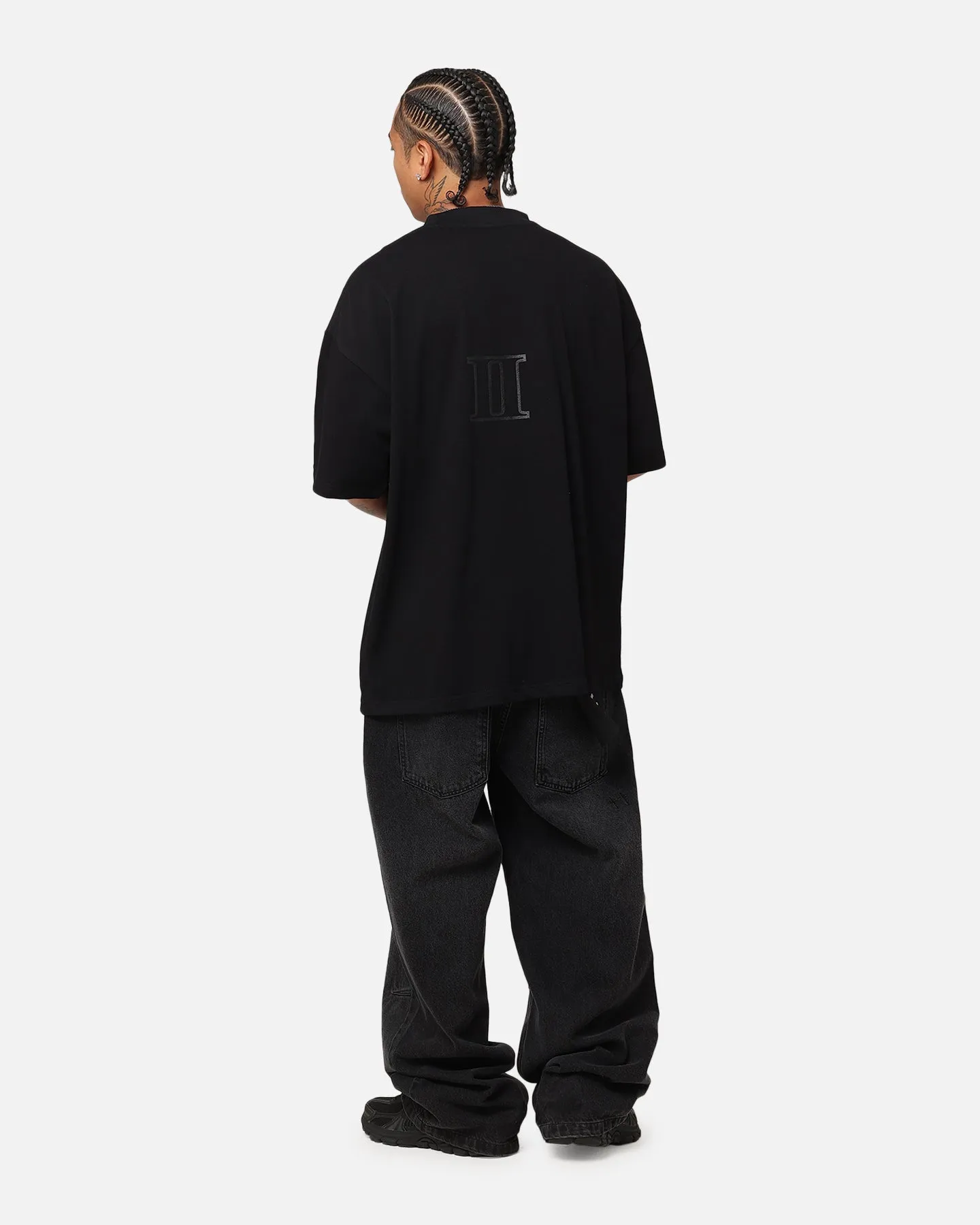 The Anti Order Brail Mock Neck T-Shirt Off  Black/Black