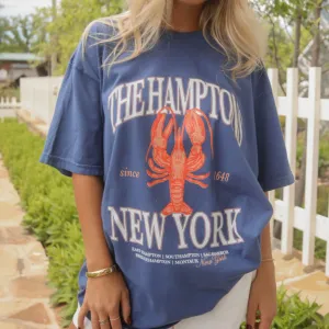 The Hamptons Lobster Oversized Tee Shirt