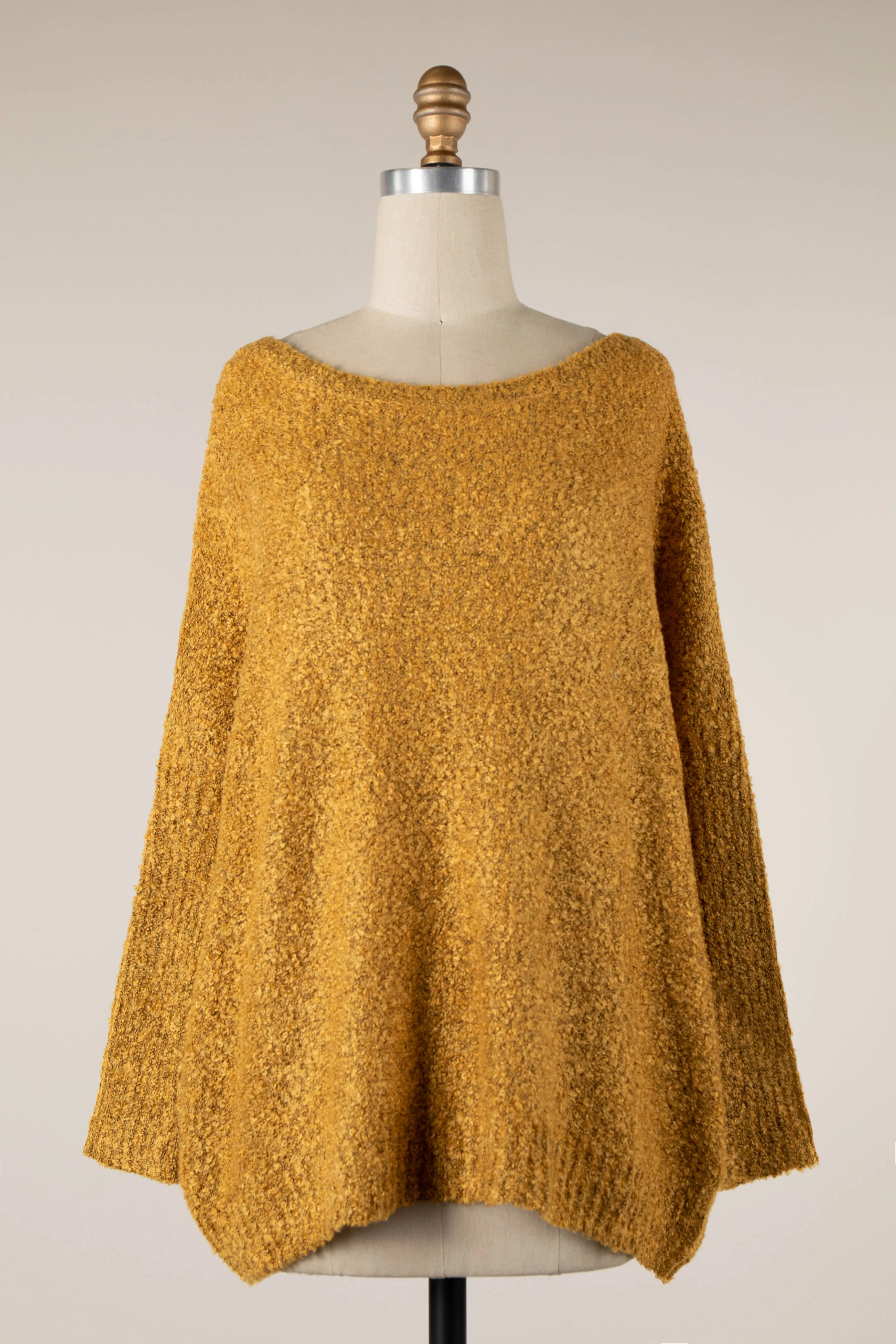 TWO TONED FLUFFY SOFT KNIT SWEATER 1 PACK