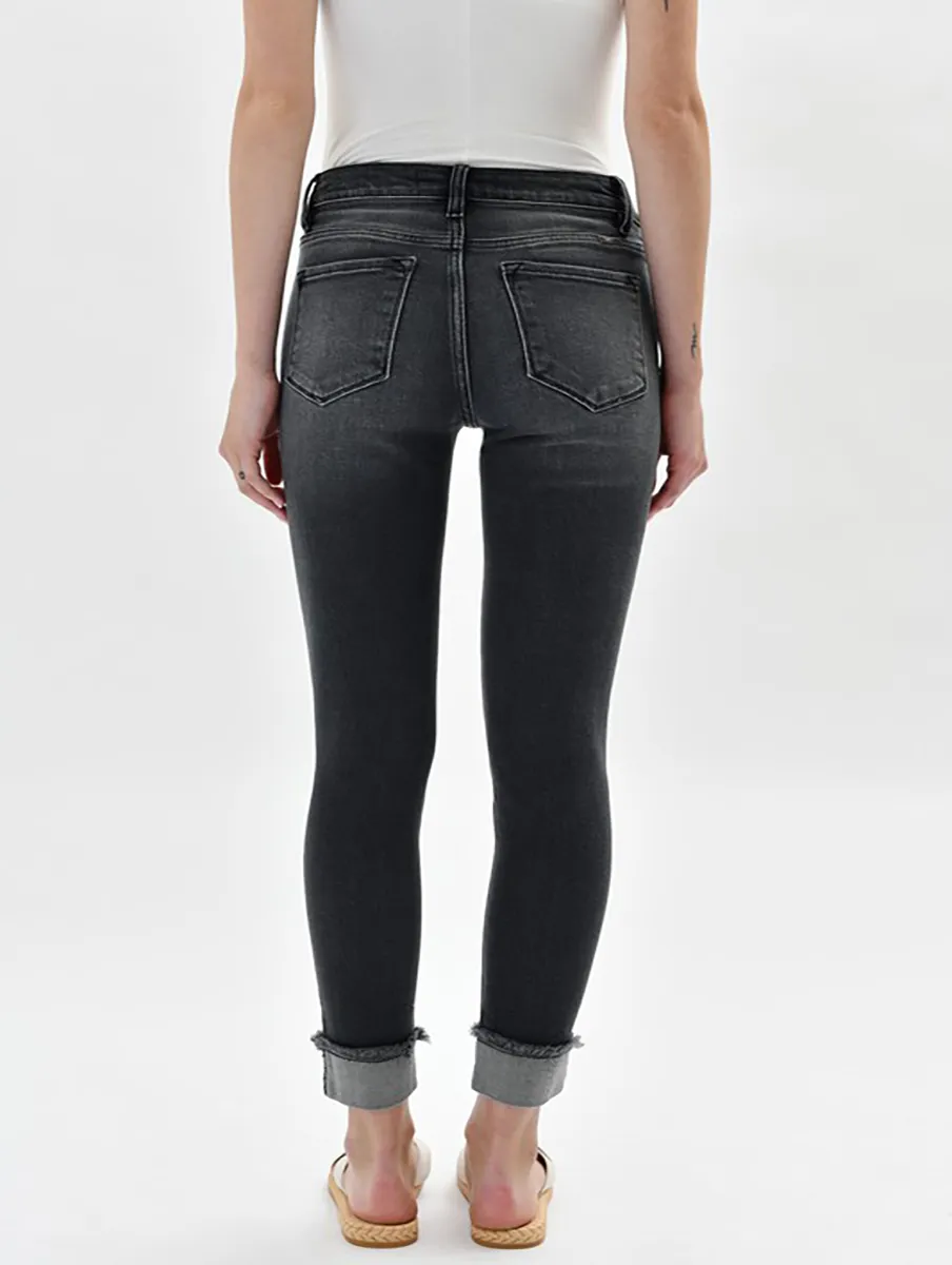 Veronica High-Rise Cuffed Ankle Skinny by KanCan