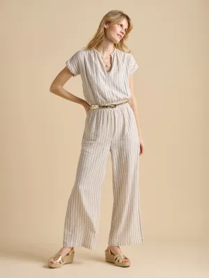 Wide Leg Stripe Jumpsuit